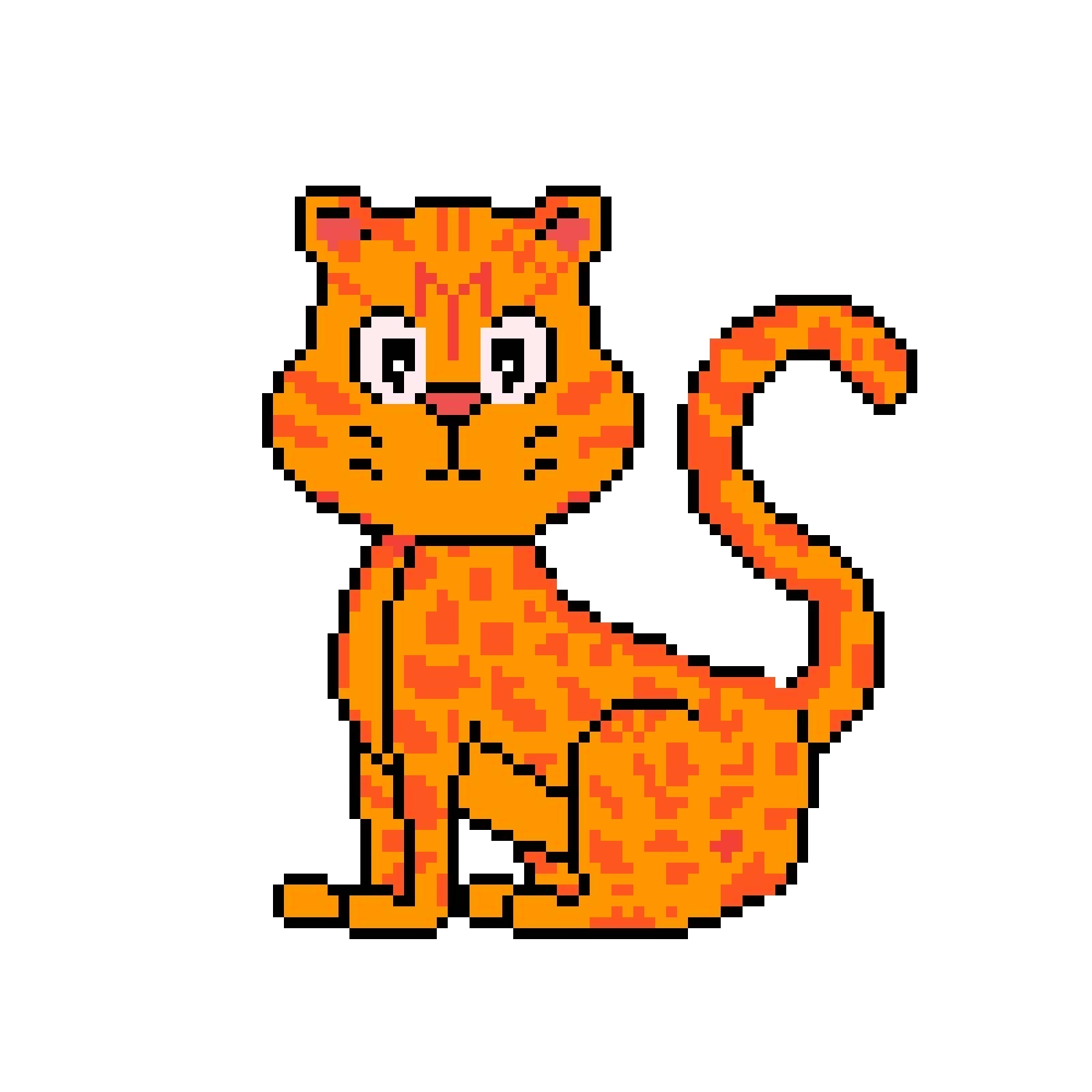 Jones the cat as Pixel art